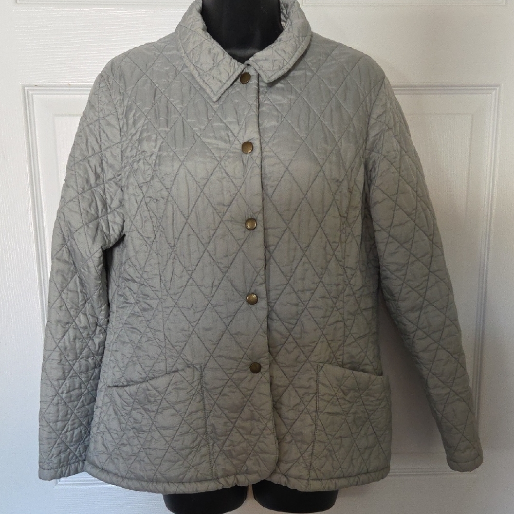 Barbour Women's Quilted Light Green Jacket, US 8